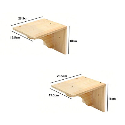 GourmetMur : Support Mural Bois pour Gamelles Chat