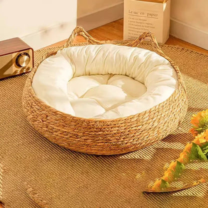 Panier Cocon Osier "L’Oseraie Féline" pour Chat