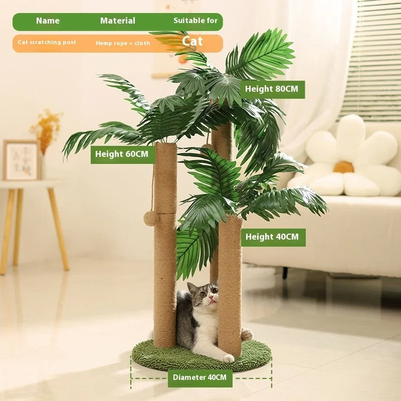 Arbre à Chat Design Bambou Vert