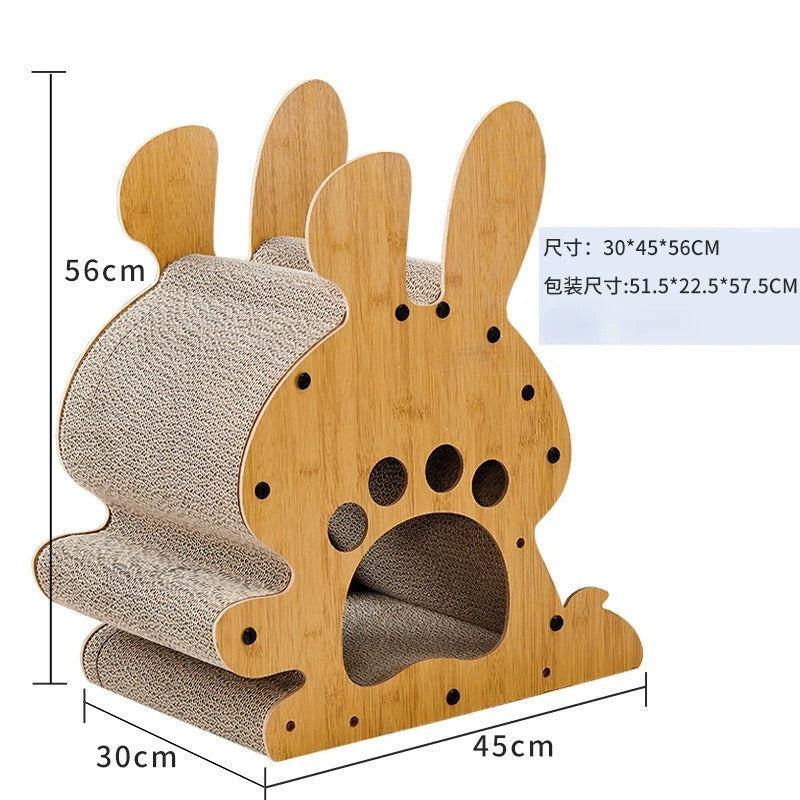 Arbre à Chat Bonhomme Vert - Griffoir Design en Bois