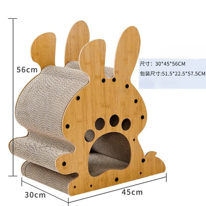 Arbre à Chat Bonhomme Vert - Griffoir Design en Bois