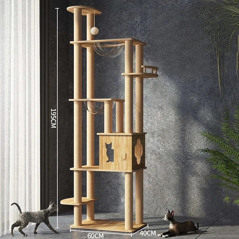 Arbre à Chat CatForest Bois Naturel Luxe