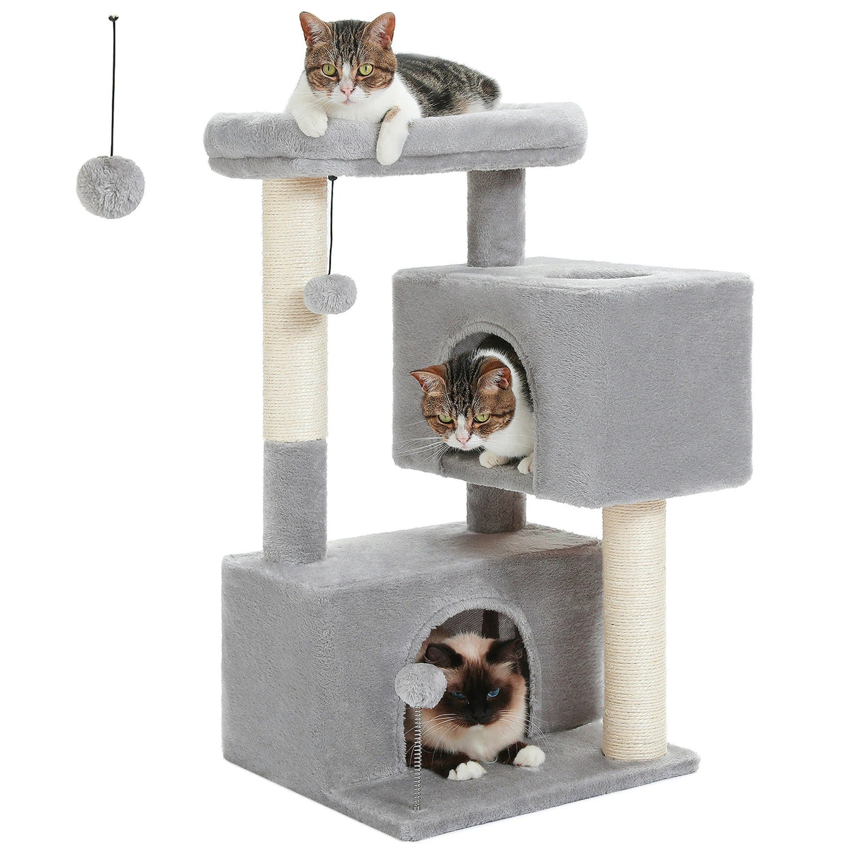 Arbre à Chat Douillet Beige avec Nid Perché
