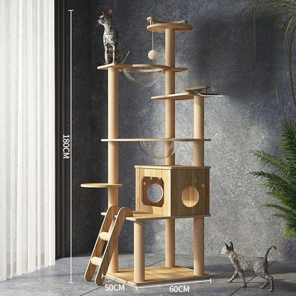Arbre à Chat CatForest Bois Naturel Luxe