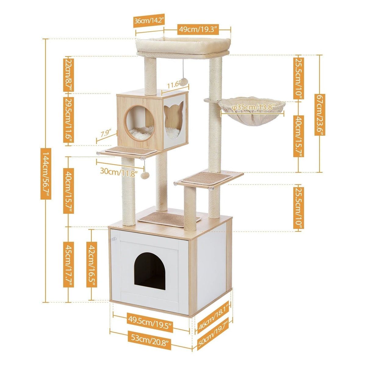 Arbre à Chat Design CozyWood : Luxe et Confort pour Votre Félin
