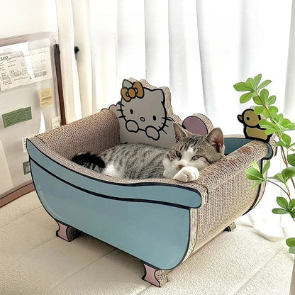Arbre à Chat Bonhomme Vert - Griffoir Design en Bois