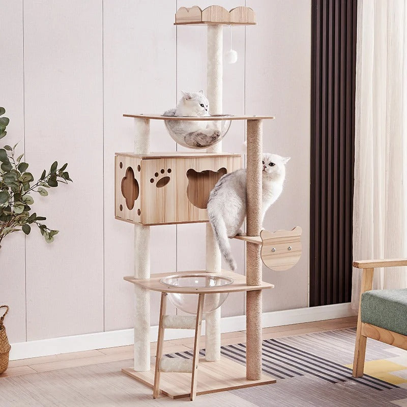 Arbre à Chat Nature'Cat Bois Massif Design Naturel