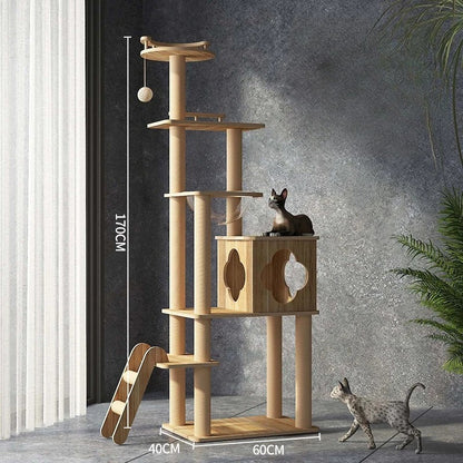 Arbre à Chat CatForest Bois Naturel Luxe
