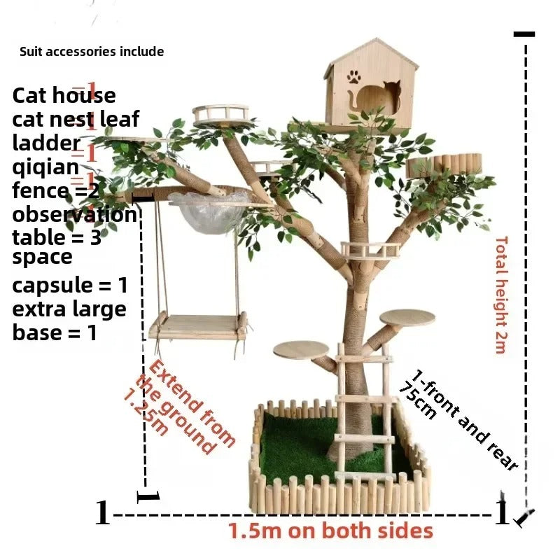 Arbre à Chat Design Naturel XL "Chat Paradis"