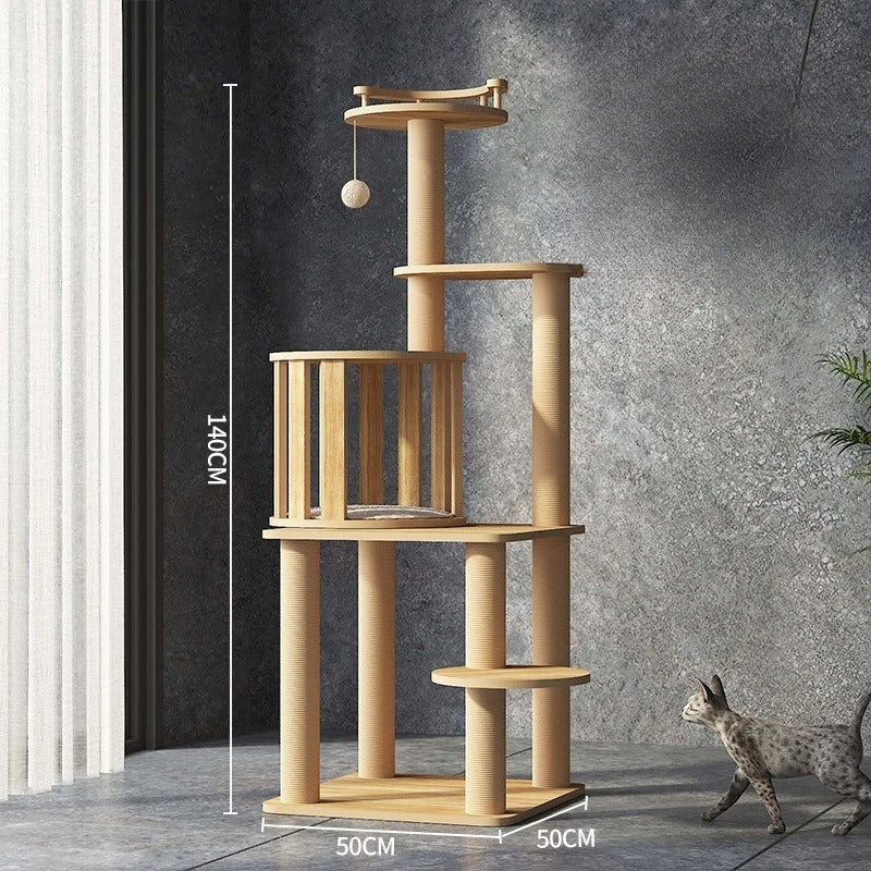 Arbre à Chat CatForest Bois Naturel Luxe