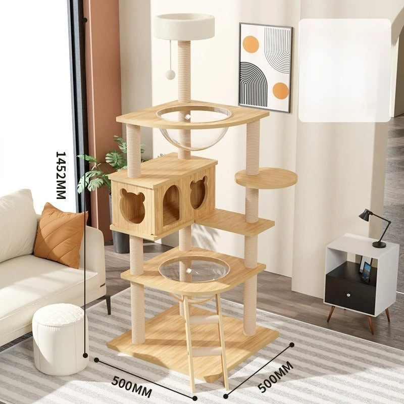 Arbre à Chat CatForest Bois Naturel Luxe