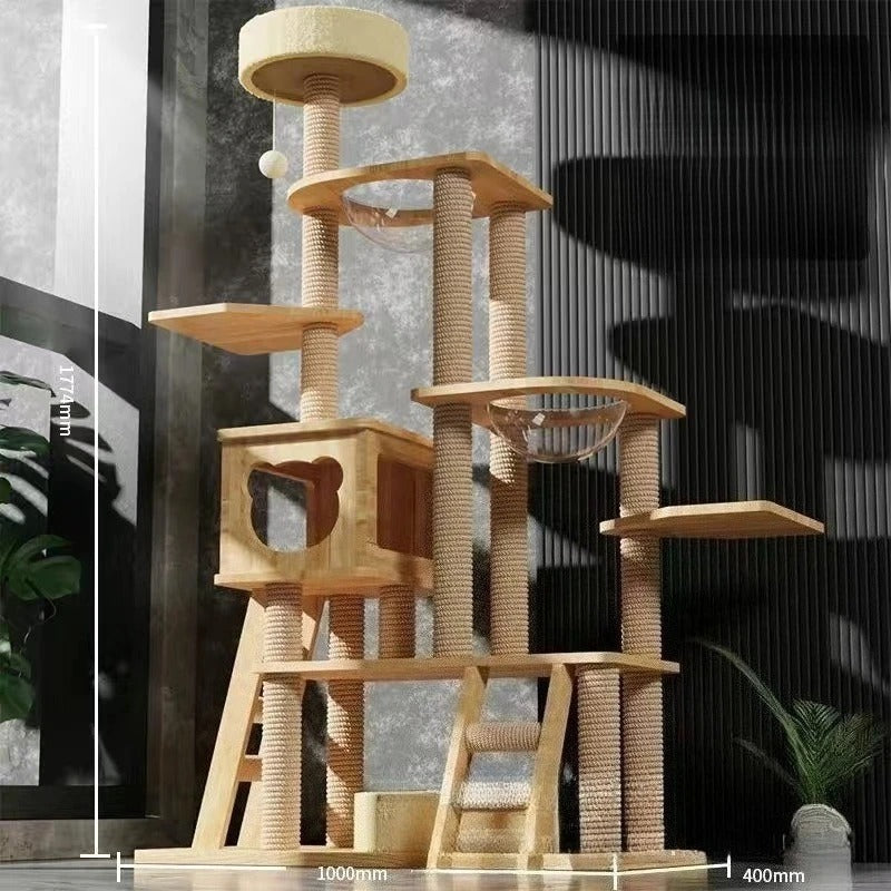 Arbre à Chat CatForest Bois Naturel Luxe