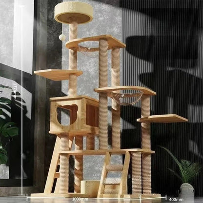 Arbre à Chat CatForest Bois Naturel Luxe
