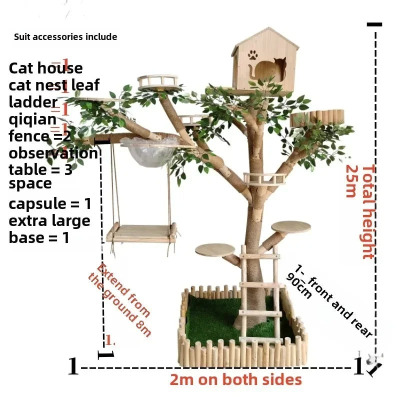 Arbre à Chat Design Naturel XL "Chat Paradis"
