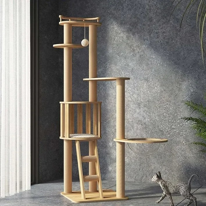 Arbre à Chat CatForest Bois Naturel Luxe