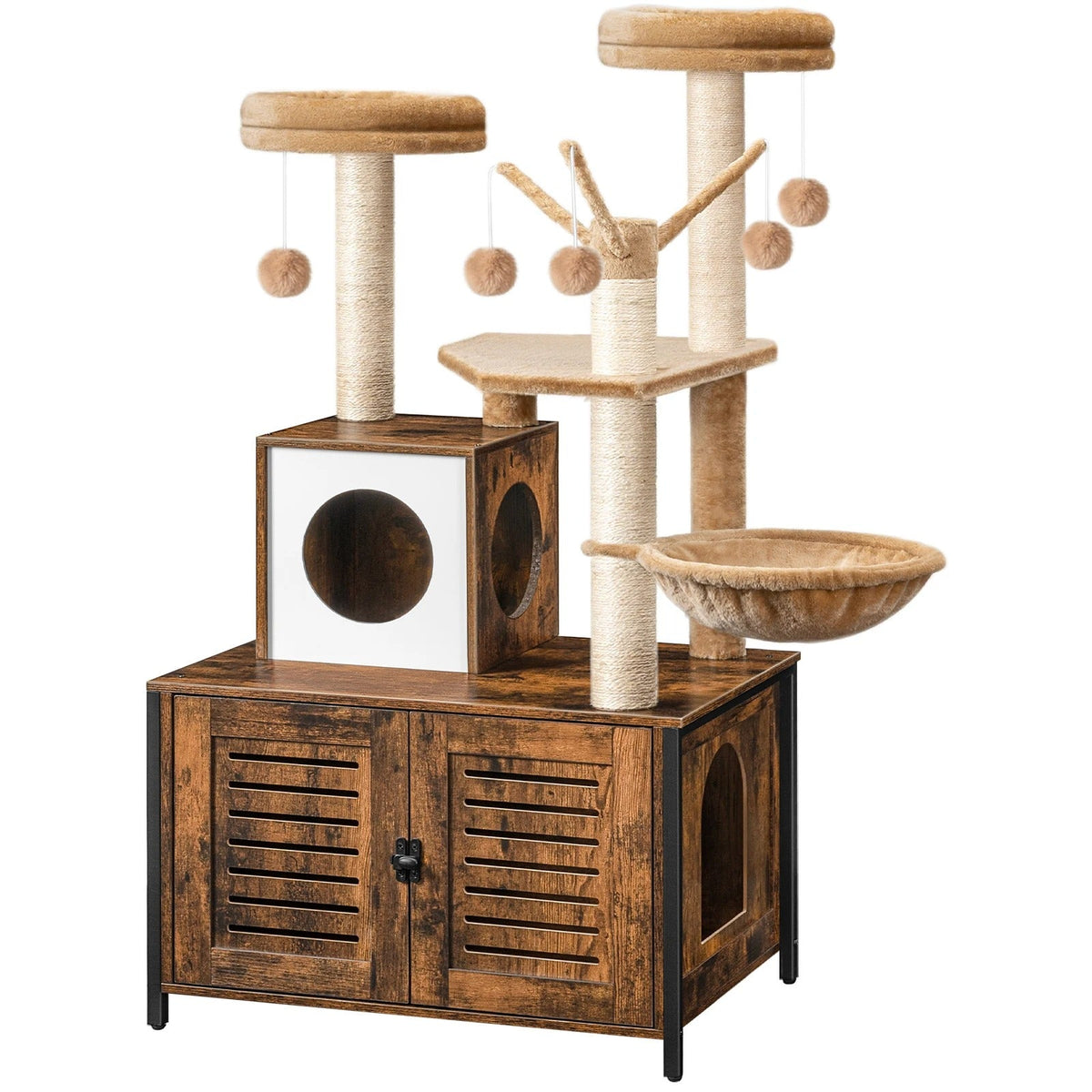 Arbre à Chat LuxeNest : Design & Litière Intégrée
