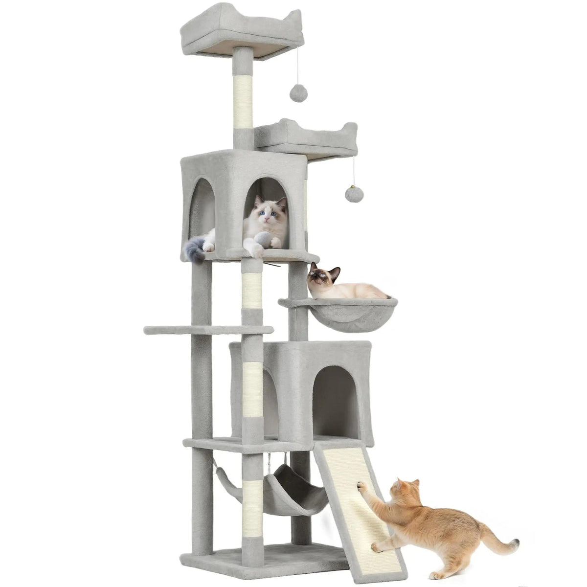Arbre à Chat Gris Nid Perché L - Jeu & Repos