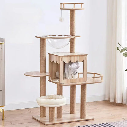 Arbre à Chat Nature'Cat Bois Massif Design Naturel