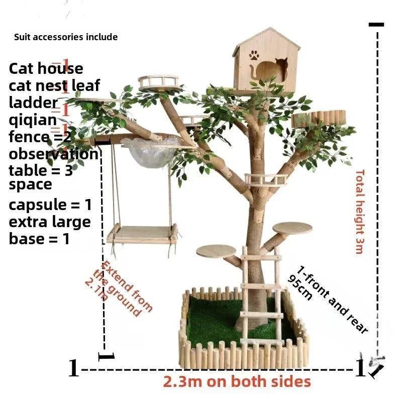 Arbre à Chat Design Naturel XL "Chat Paradis"