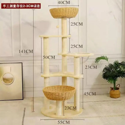 Arbre à Chat Design SkyNest Dôme Bois Massif