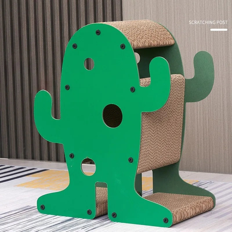 Arbre à Chat Bonhomme Vert - Griffoir Design en Bois