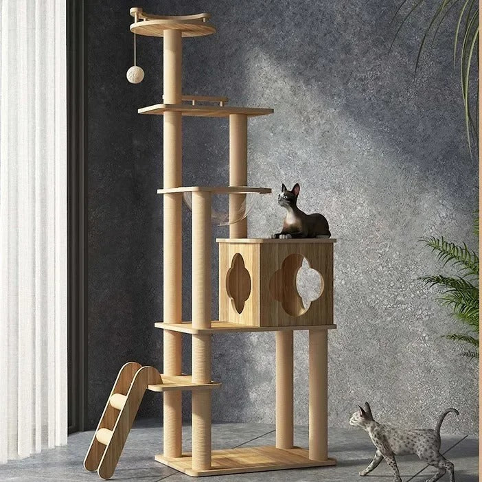 Arbre à Chat CatForest Bois Naturel Luxe