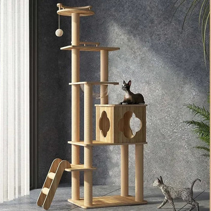 Arbre à Chat CatForest Bois Naturel Luxe