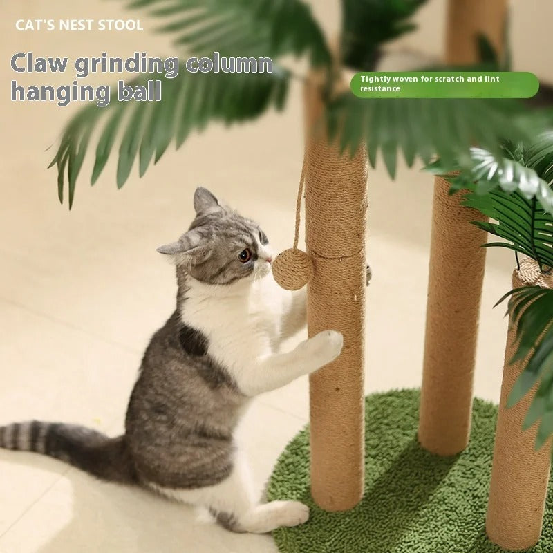 Arbre à Chat Design Bambou Vert