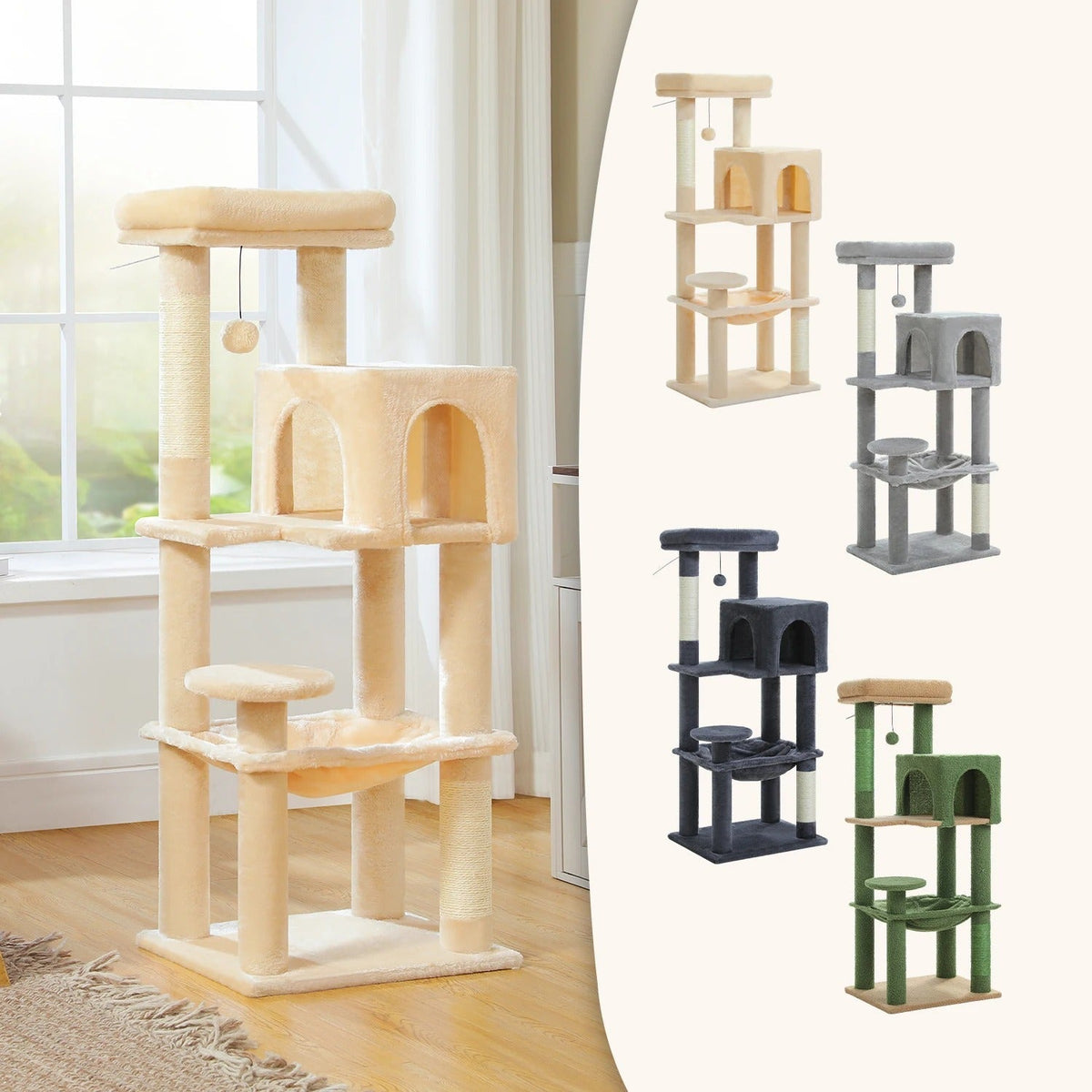 Arbre à Chat FelineKingdom XXL - Luxe & Jeu Multi-niveaux
