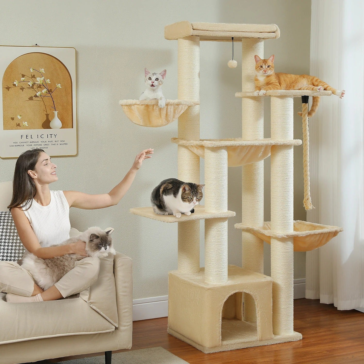 Arbre à Chat XXL "MaxiPlaisir" pour Grands Félins
