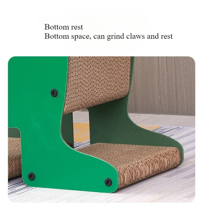 Arbre à Chat Bonhomme Vert - Griffoir Design en Bois