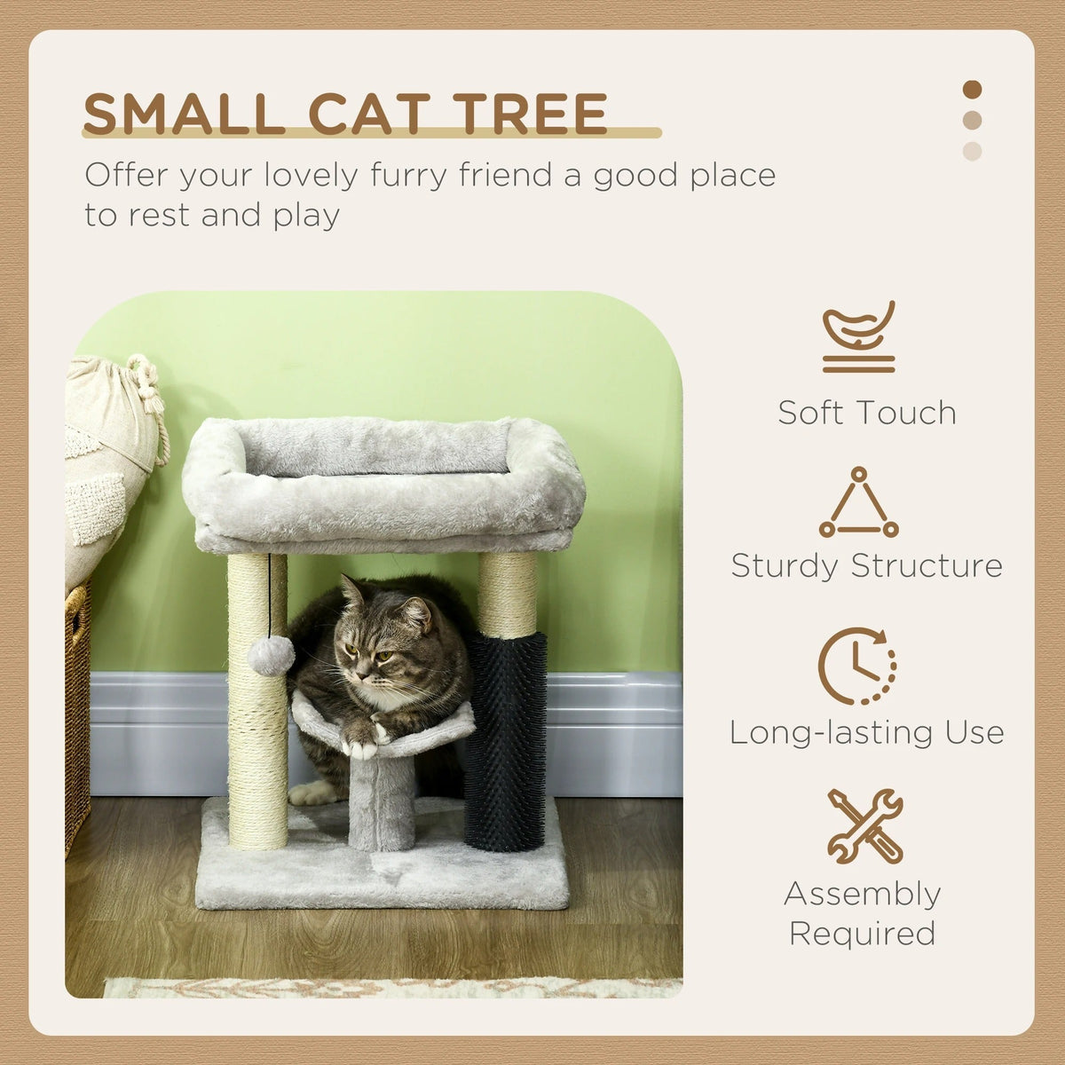 Arbre à Chat TunnelJouet Compact pour Petits Espaces
