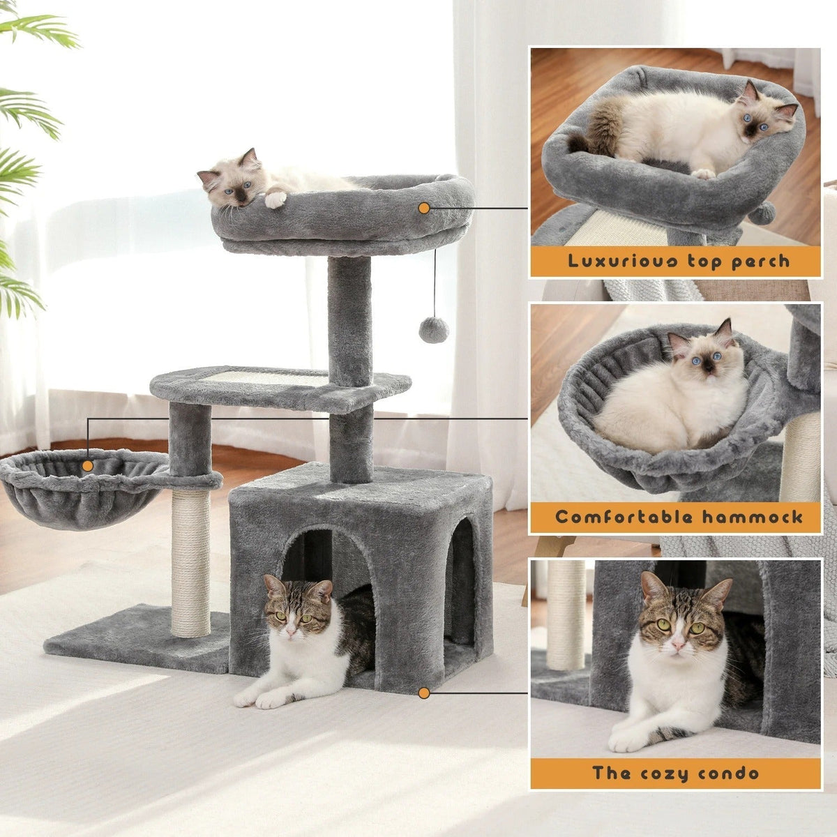 Arbre à Chat Beige Douillet & Sisal