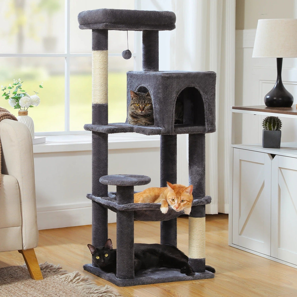 Arbre à Chat FelineKingdom XXL - Luxe & Jeu Multi-niveaux