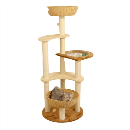 Arbre à Chat Design SkyNest Dôme Bois Massif