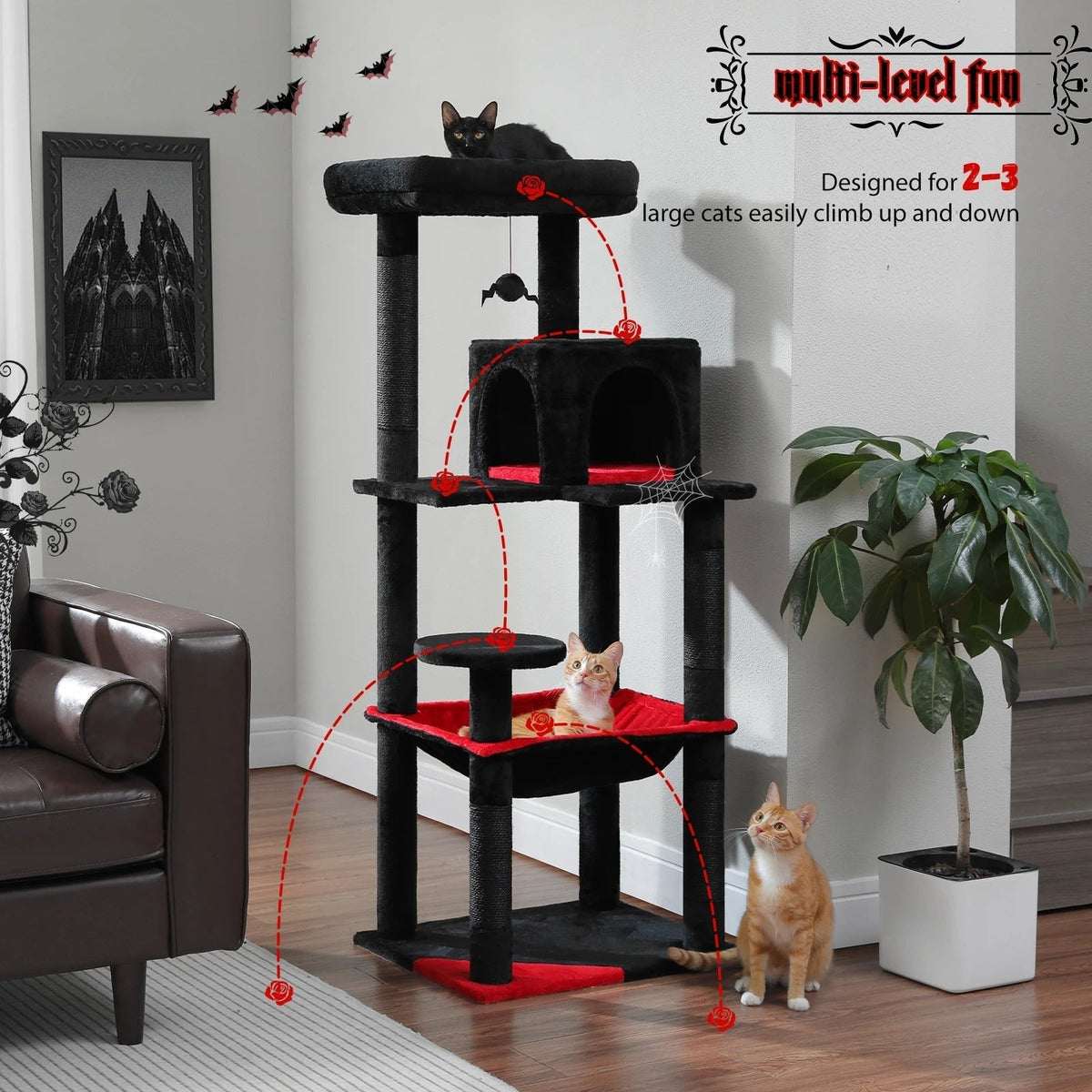 Arbre à chat MajesticTower : Design moderne et jeu