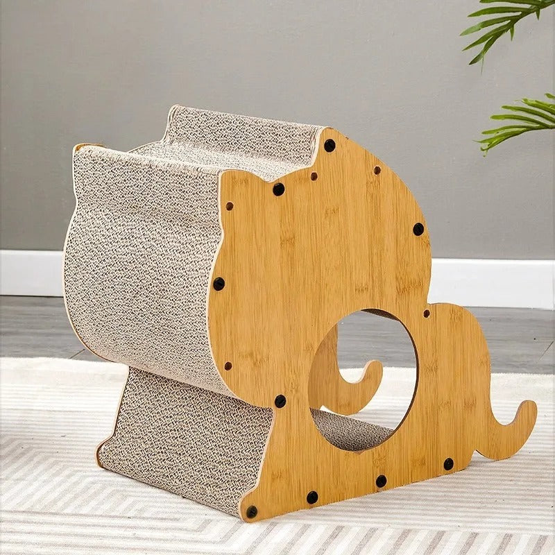 Arbre à Chat Bonhomme Vert - Griffoir Design en Bois