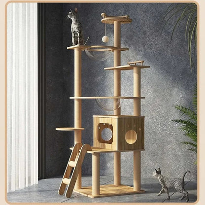 Arbre à Chat CatForest Bois Naturel Luxe