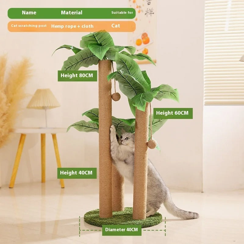 Arbre à Chat Design Bambou Vert