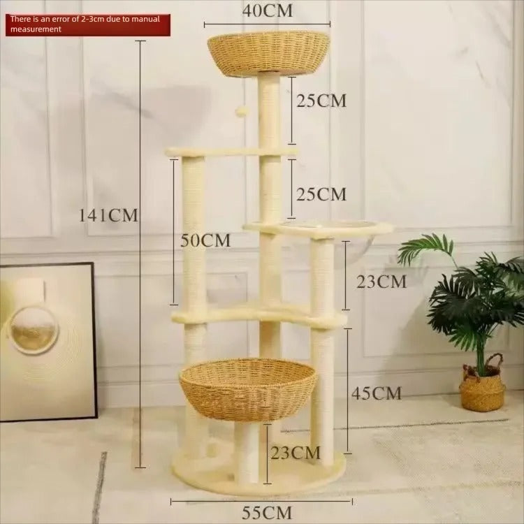 Arbre à Chat Design SkyNest Dôme Bois Massif