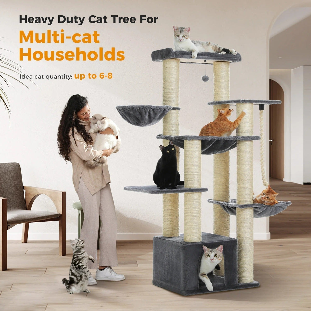 Arbre à Chat XXL "MaxiPlaisir" pour Grands Félins
