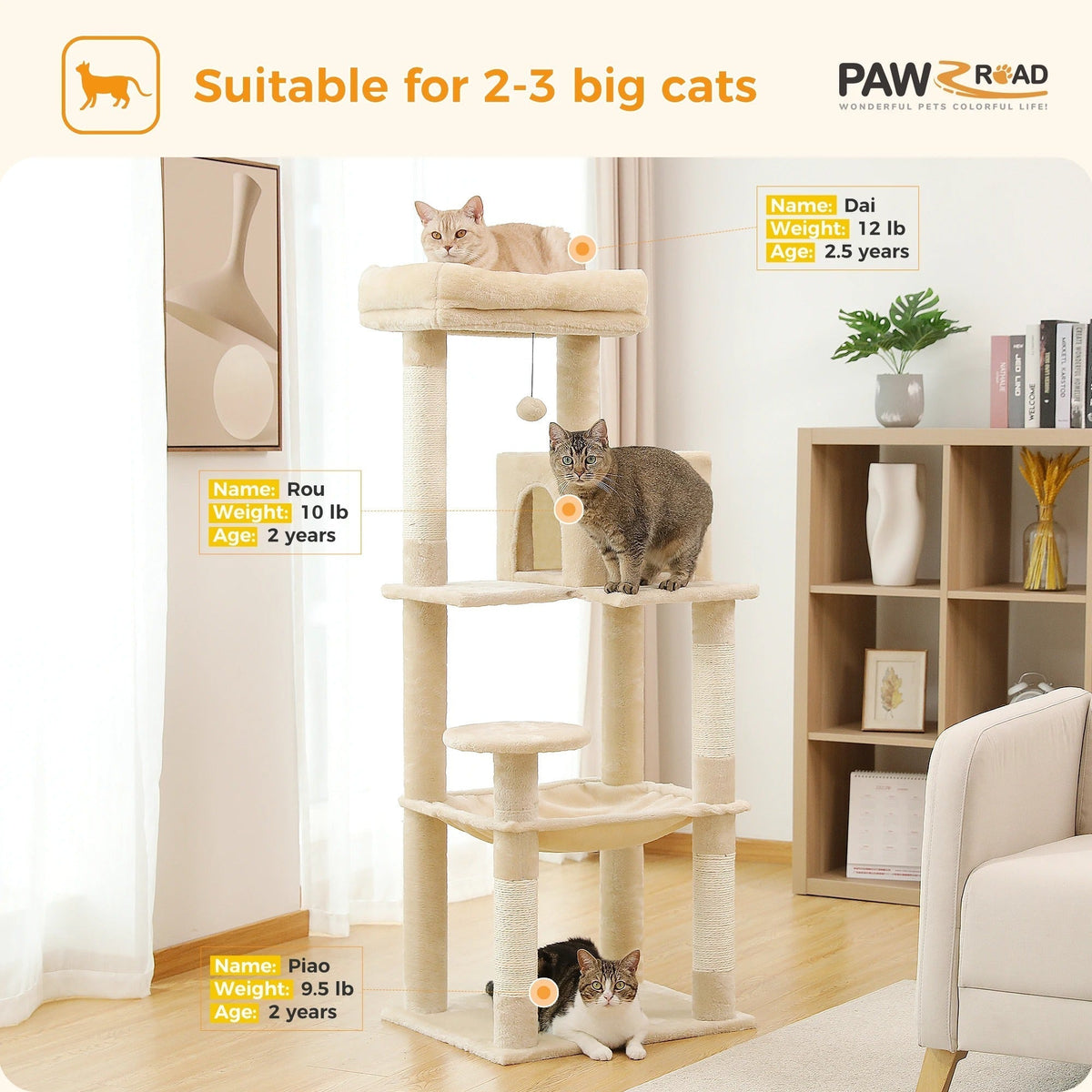 Arbre à chat MajesticTower : Design moderne et jeu