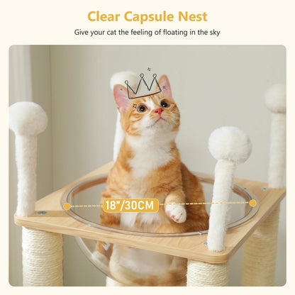 Arbre à Chat Design CozyCondos Bois & Peluche