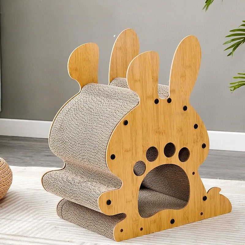 Arbre à Chat Bonhomme Vert - Griffoir Design en Bois