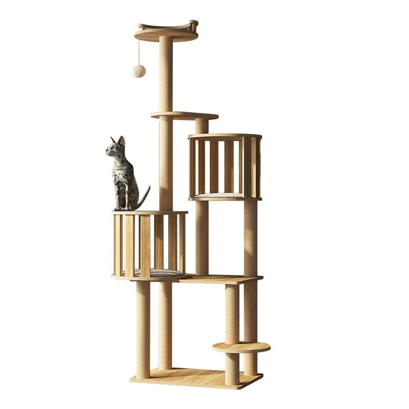 Arbre à Chat CatForest Bois Naturel Luxe