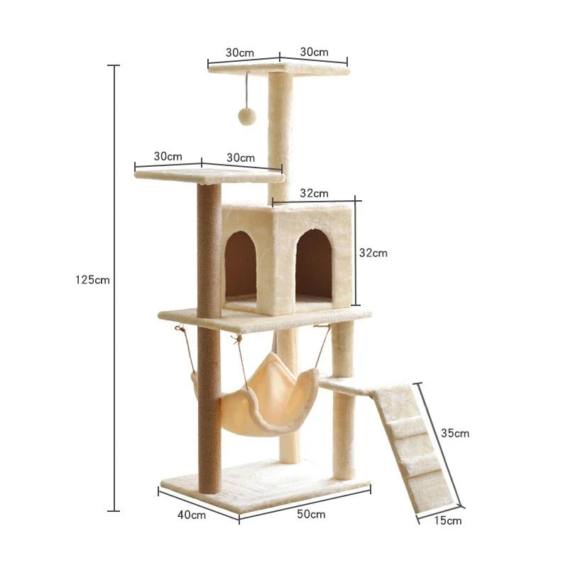 Arbre à Chat Nature'Cat Bois Massif Design Naturel