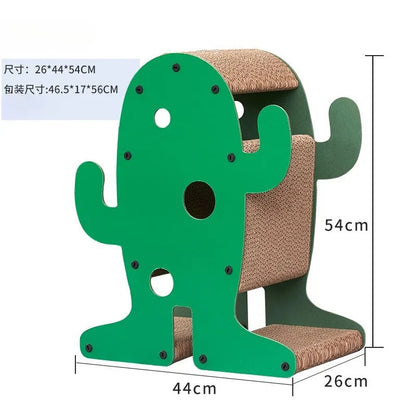 Arbre à Chat Bonhomme Vert - Griffoir Design en Bois