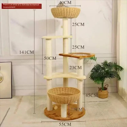 Arbre à Chat Design SkyNest Dôme Bois Massif
