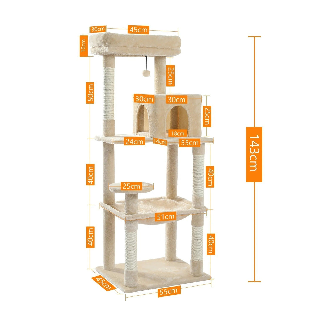 Arbre à chat MajesticTower : Design moderne et jeu