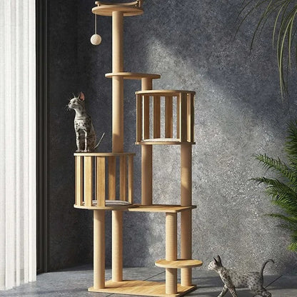Arbre à Chat CatForest Bois Naturel Luxe